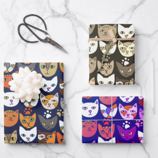 Cats Everywhere Cat Person Wrapping Paper Sheets