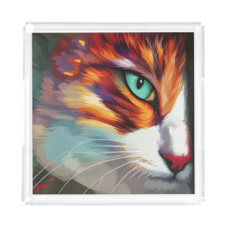 Cat's Eye Design Acrylic Tray