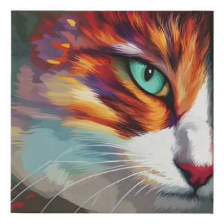 Cat's Eye Design Faux Canvas Print