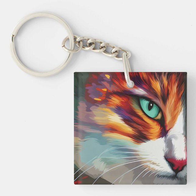 Cat's Eye Design Keychain (Front)