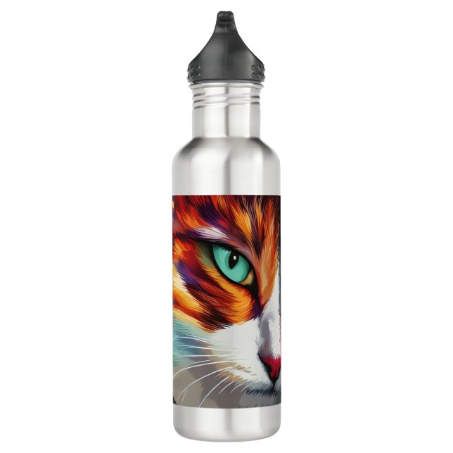 Cat's Eye Design Stainless Steel Water Bottle (Right)