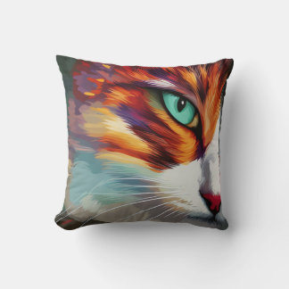 Cat's Eye Design Throw Pillow