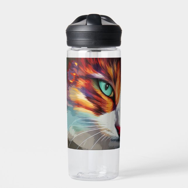 Cat's Eye Design Water Bottle (Front)