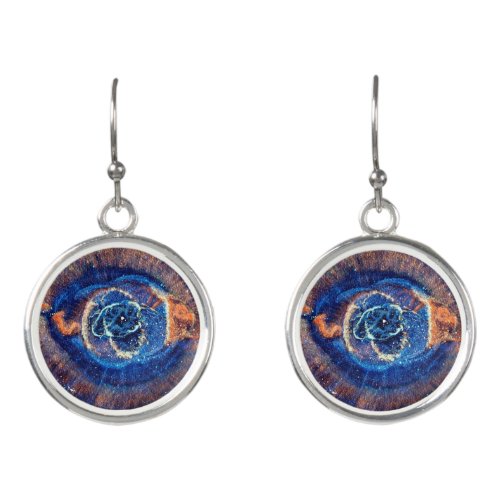 Cats Eye Nebula colorful outer space earrings