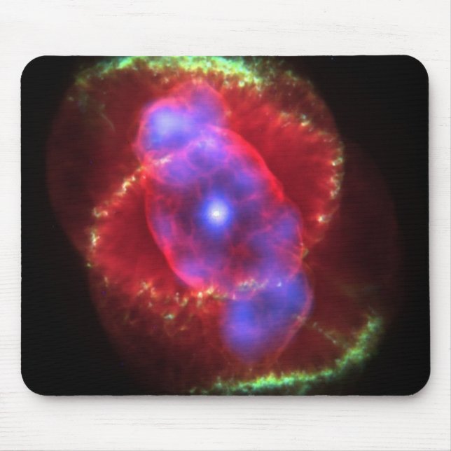 Cat's Eye Nebula glowing Mouse Pad (Front)