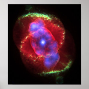 Cat's Eye Nebula glowing Poster