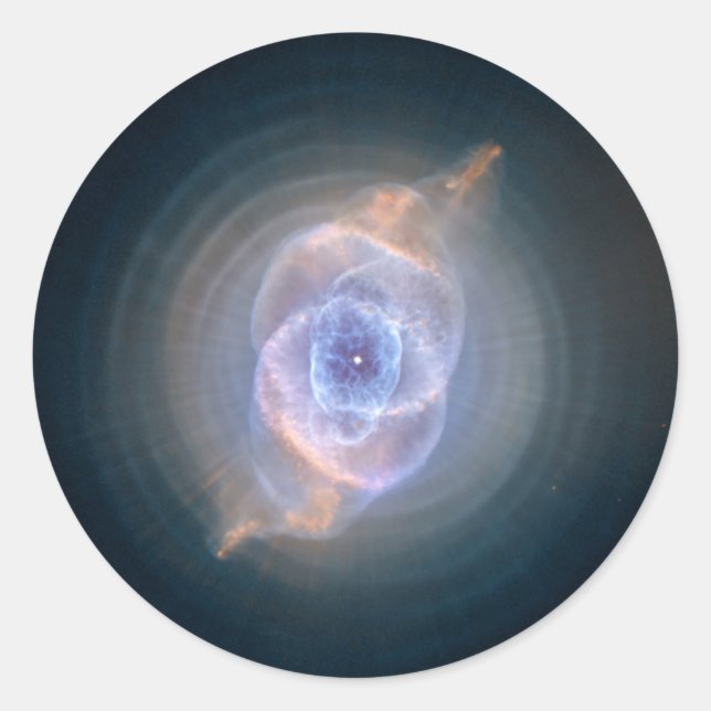 Cat's Eye Nebula Hubble NASA Classic Round Sticker (Front)
