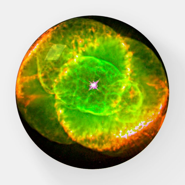 Cat's Eye Nebula NGC 6543 Optical Dying Star Paperweight (Front)
