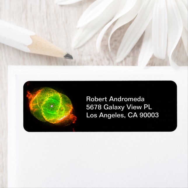 Cat's Eye Nebula NGC 6543 Optical Dying Star, ZGOS Label (Insitu)