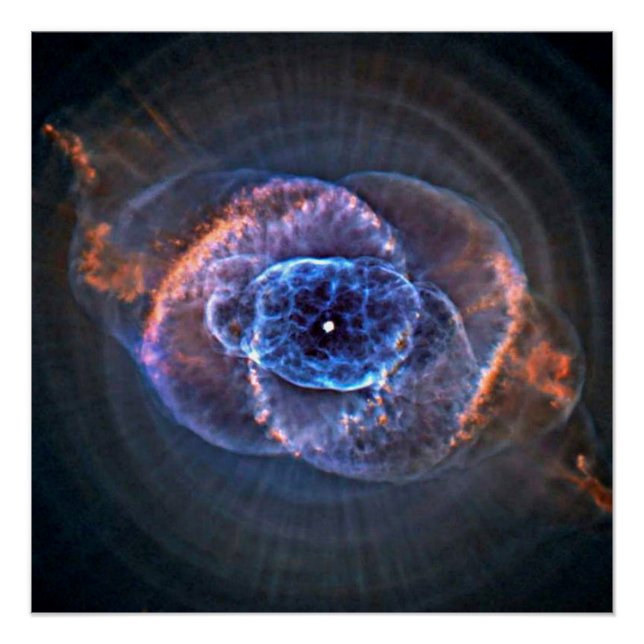 Cat's Eye Nebula (NGC 6543) Spherical Bubble Poster (Front)