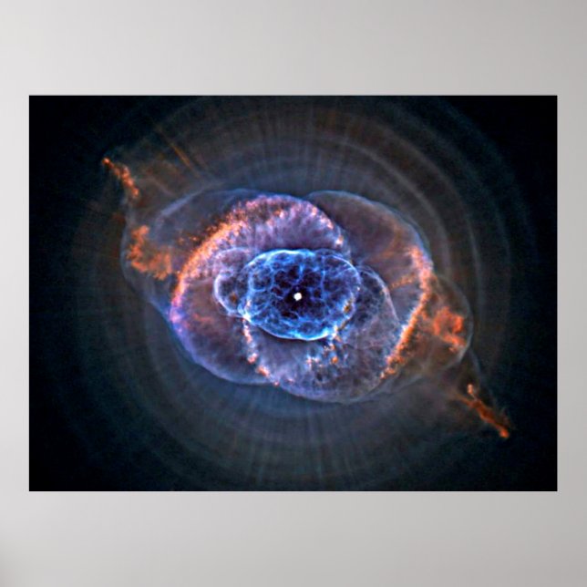 Cat's Eye Nebula (NGC 6543) Spherical Bubble, ZGOS Poster (Front)
