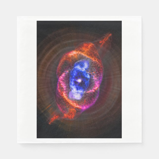 Cats Eye Nebula outer space picture Paper Napkins (Front)