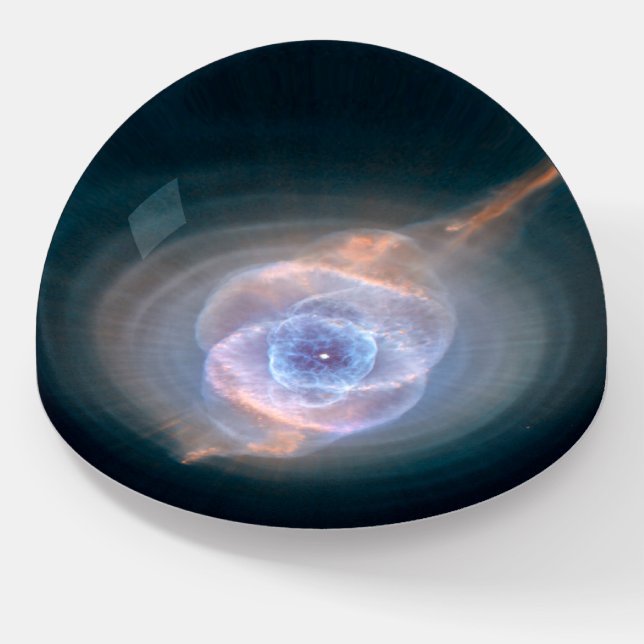 Cat's Eye nebula Paperweight (Angled)