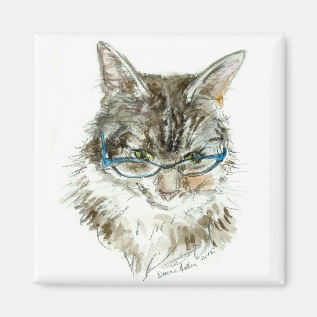 Cat's Eye Reading Glasses CAT Magnet (Front)