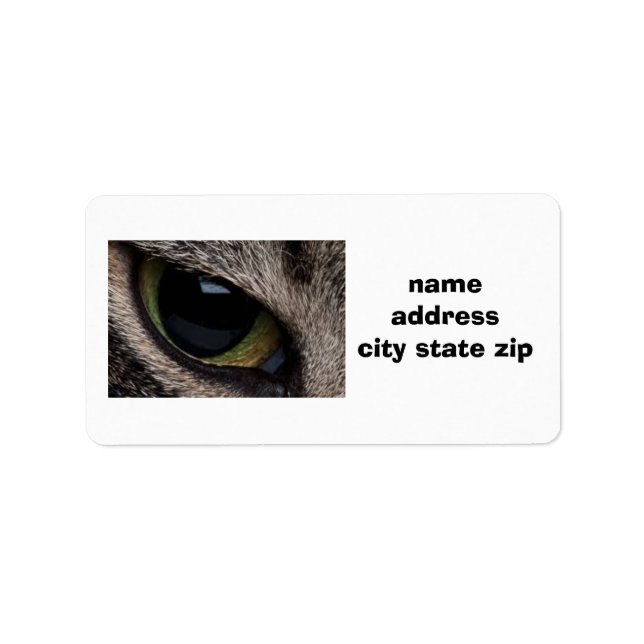 "CAT'S EYE" RETURN ADDRESS LABLE LABEL (Front)