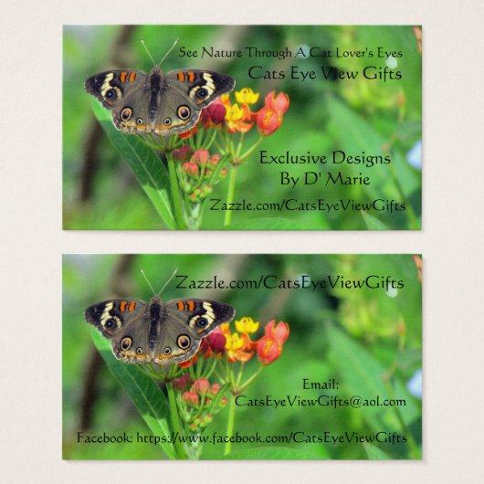Cats Eye View Gifts Business Cards (Front & Back)