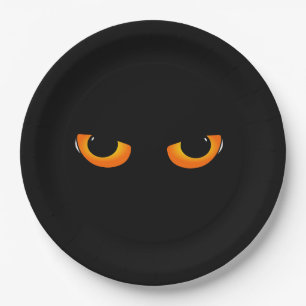 Cat's eyes paper plates