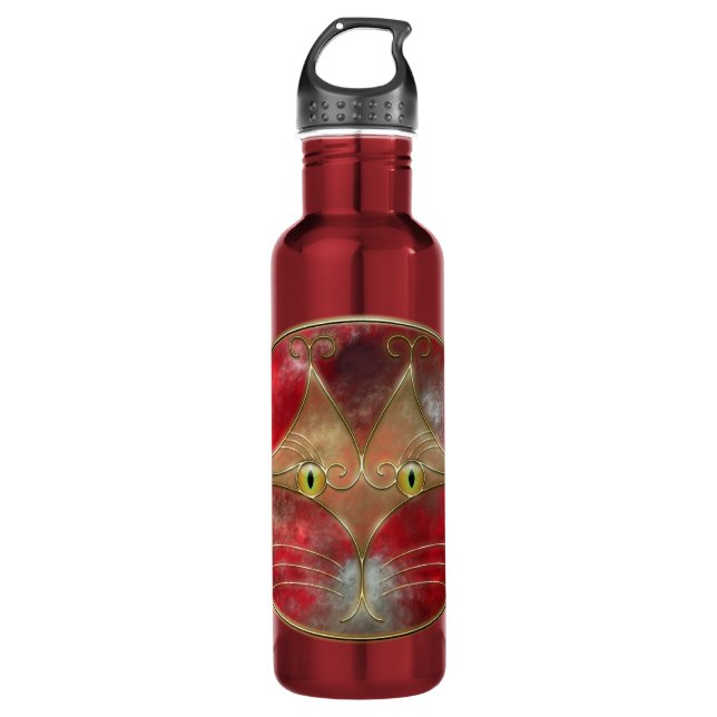 Cat's-Eyes Stainless Steel Water Bottle (Front)