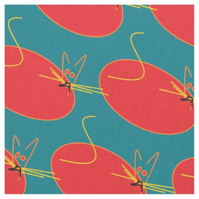 Cats Fabric Pattern (Close Up)