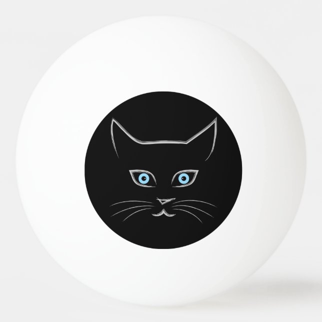 Cat's face Ping-Pong ball (Front)