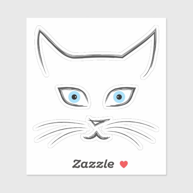 Cat's face sticker (Sheet)