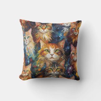 Cats Faces Animals Art 