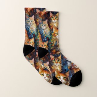Cats Faces Animals Art 