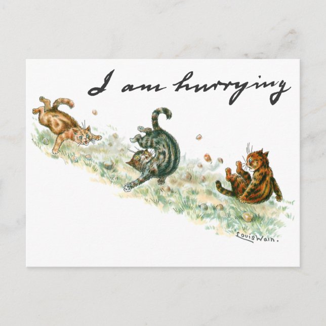 Cats Falling by Louis Wain Postcard (Front)