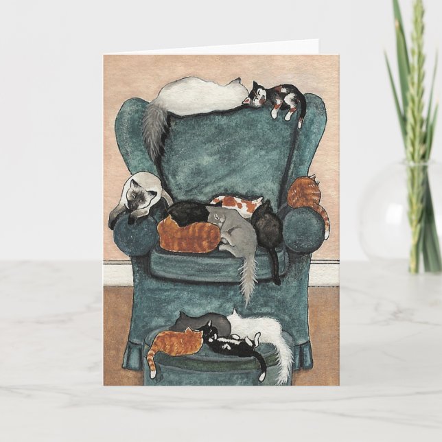 Cats Favorite Chair Card by BiHrle (Front)
