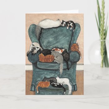 Cats Favorite Chair Card By Bihrle by AmyLynBihrle at Zazzle