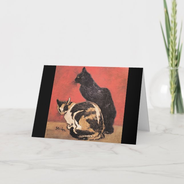Cats, fine art painting by Theophile Steinlen Card (Front)