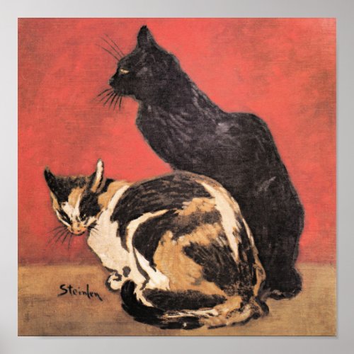 Cats fine art painting by Theophile Steinlen Poster