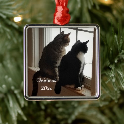 Cats First Christmas Metal Ornament