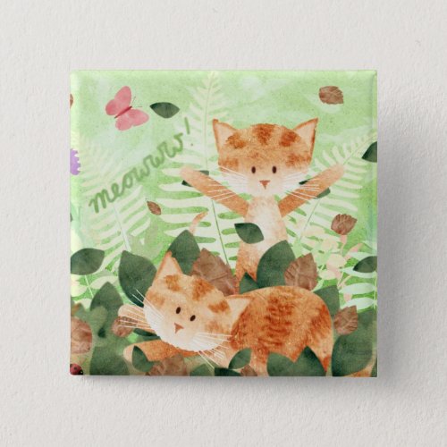 Cats foliage frolics _ pin badge