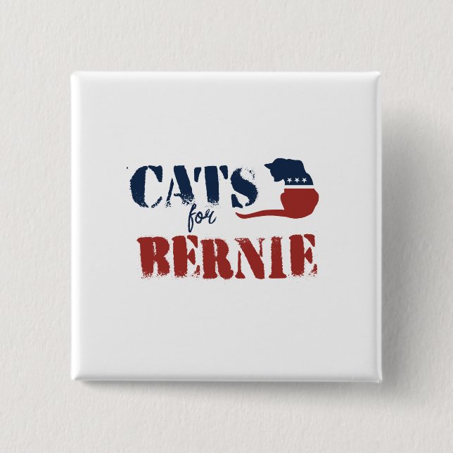Cats for Bernie Button (Front)