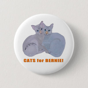 Cats for Bernie! Button