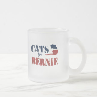 Cats for Bernie Frosted Glass Coffee Mug