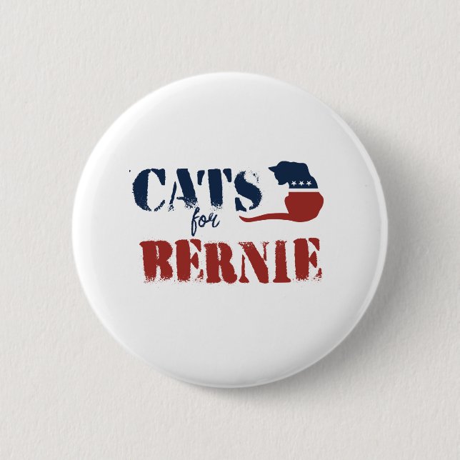 Cats for Bernie Pinback Button (Front)