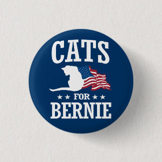 CATS FOR BERNIE SANDERS BUTTON