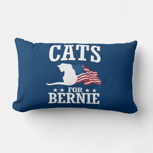 CATS FOR BERNIE SANDERS LUMBAR PILLOW (Front)