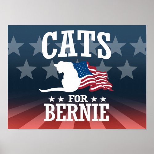 CATS FOR BERNIE SANDERS POSTER