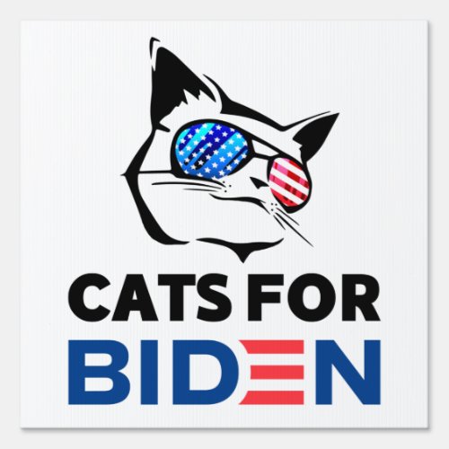 Cats for Biden 2024 Sign