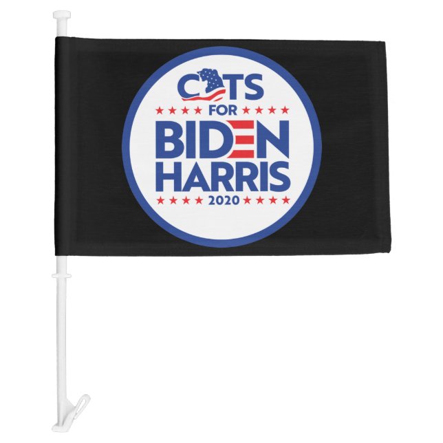CATS FOR BIDEN HARRIS 2020 CAR FLAG (Front)