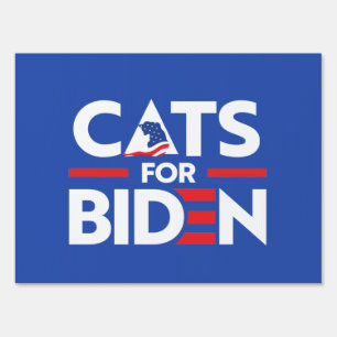 CATS FOR BIDEN SIGN