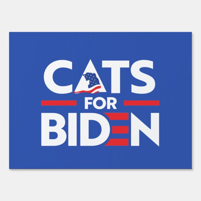 CATS FOR BIDEN SIGN (Front)