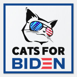 Cats for Biden Sign