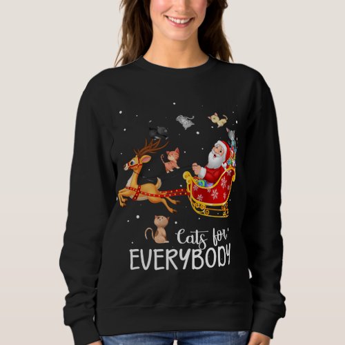 Cats For Everybody Cat Christmas Pajama Family Par Sweatshirt