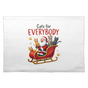 Cats For Everybody Cat Christmas Ugly Christmas Lo Cloth Placemat