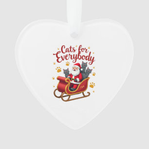 Cats For Everybody Cat Christmas Ugly Christmas Lo Ornament