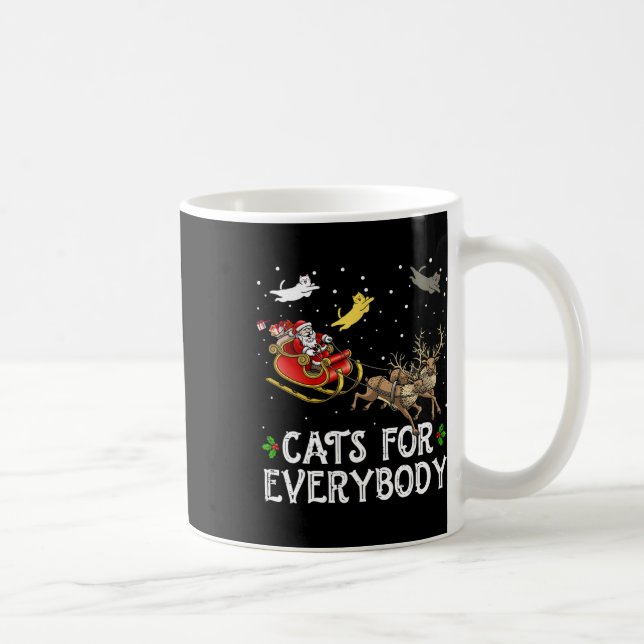 Cats For Everybody Christmas Cat Fun Xmas Women Sa Coffee Mug (Right)